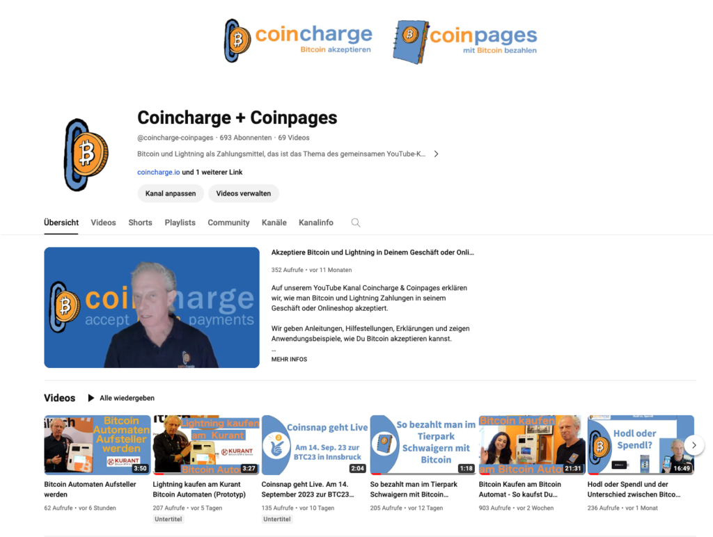 youtube coincharge+coinpages